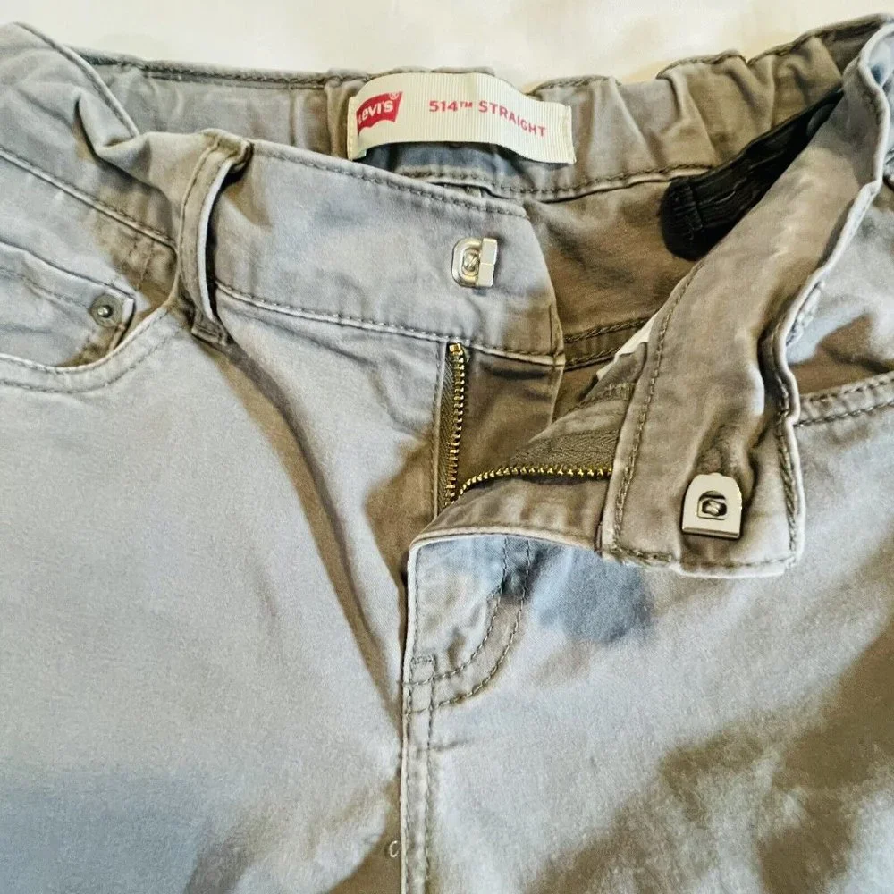 LEVI'S 514 Straight Leg Gray Denim Jeans Boy's Size 10 Reg W25 x L25 - Picture 9 of 11
